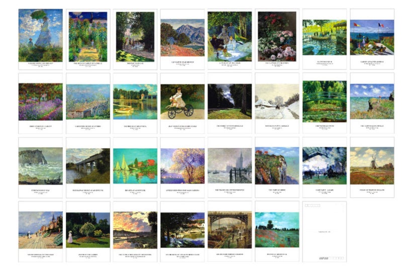 HOSTEESSCHOICE Claude Monet Famous Paintings Postcards, 30 PCS,Premium Collectable Retro Art Gifts, Perfect Stocking & Greeting Gift,4x6 Inch-Claude Monet - Image 1
